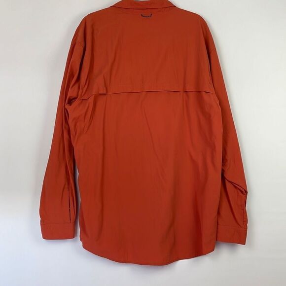 White Sierra Button Down Long Sleeve fishing shirt with Embroidered Trout XXL - Picture 8 of 11